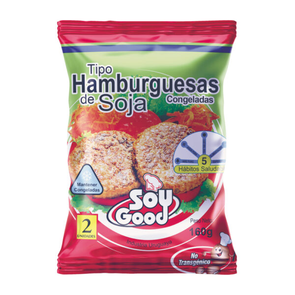 Tipo hamburguesas de soja congeladas