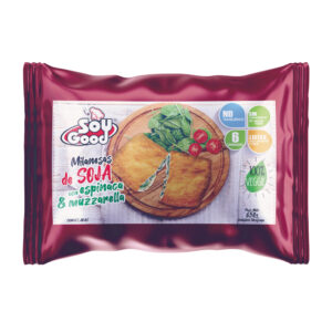 Milanesas de soja con espinaca y muzzarella